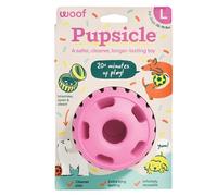 WOOF Party Pupsicle - Long-Lasting Interactive Dog Toys for Boredom - Low-Mess Design - Birthday Gifts for Dogs - Large Dog Toys - Party Pink
