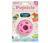 WOOF Party Pupsicle - Long-Lasting Interactive Dog Toys for Boredom - Low-Mess Design - Birthday Gifts for Dogs - Small Dog Toys - Party Pink