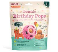 WOOF Pupsicle Birthday Lollipops - Healthy Dog Treats - Prepared Pupsicle Refills - Healthy Ingredients - Natural Sweets - Birthday Cake Flavor Treat for P