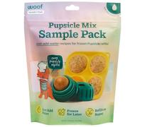 WOOF Pupsicle Mix Sample Pack - Easy-to-Make DIY Pupsicle Refills - Delicious Mix for The Pupsicle Interactive Dog Toy - with Bacon & Cheese, Calming, Balanced Belly, and Dental Mix - 4 Pack Sampler