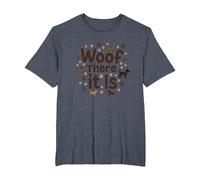 Woof There It is Dog Lover Paw T-Shirt, Men's Big and Tall, Heather Blue, 5X Tall