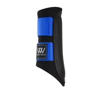 Woof Wear Club Brushing Boot Black and Eletric Blue - Small