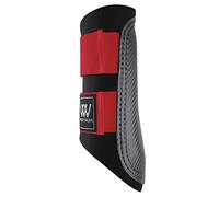 Woof Wear Club Brushing Boots - Black/Red Horse Boot Size - S