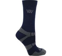 Woof Wear Short Bamboo Waffle Riding Socks - Navy/Grey