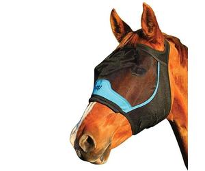 Woof Wear UV Fly Mask without Ears Black and Turquoise - Medium