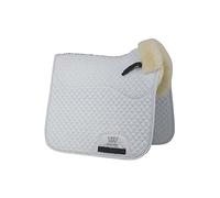 Woof Wear Vision Elegance Sheepskin Dressage Saddle Pad - White - Luxurious sheepskin - Easy fit D ring straps