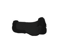 Woof Wear Vision Elegance Sheepskin Half Pad - Black - High wither design - Luxurious sheepskin - Durable girth pad