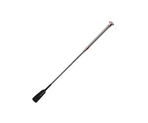 Woof Wear Vortex Riding Whip - Rose Gold - Unisex - 60cm Long including the Real Leather Flapper - Flexible Fibreglass Shaft
