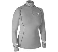 Woof Wear Womens Performance Riding Shirt - Brushed Steel - Lightweight UV Sun Protection and SPF Properties