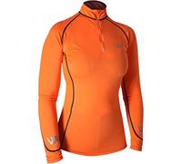 Woof Wear Womens Performance Riding Shirt Orange - Lightweight UV Sun Protection and SPF Properties