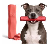 WoofBite Virtually Indestructible Dog Stick Toy - Lifetime Replacement - Durable Chew Toy for Aggressive Chewers - Safe Non-Toxic Natural Rubber - Chew, Tug & Fetch - Med/Large, 8”x2” - Beef Scent
