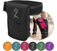 Woofhoof Equestrian Cell Phone Holder, XXL Black On The Calf/Leg Band Holster - Perfect Horse Accessories, Universal Fit, Padded Strap, Magnetic Closure, Made of Durable Nylon, Machine Washable