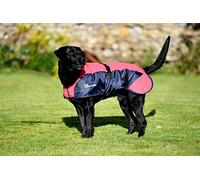 Woofmasta Reflective Waterproof Dog Coat with Harness Hole for Small, Medium, Extra Large Dogs - Thermal Fill for Cold/Winter Weather/Red - Size: 8 inch