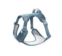 WOOFO Core Dog Harness with Handle and Pocket, Sliver ion Inner Fabric, Wear-Resistant Shell Fabric, Reflective and Soft Padded (Capri Blue, Size XX-Large)
