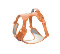 WOOFO Core Dog Harness with Handle and Pocket, Sliver ion Inner Fabric, Wear-Resistant Shell Fabric, Reflective and Soft Padded (Coral Orange, Size XX-Large)