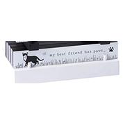 Woofs and Whiskers Sentiment Cat Block Plaque Sign (My best friend has paws)