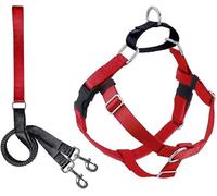 Woofyland Freedom No Pull Dog Harness | Adjustable & Gentle | Comfortable Control for Easy Dog Walking | for Small Medium Large Dogs | Made in USA | Leash Included | (Red, XL (Chest 31"- 35"))