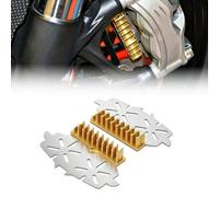 WOOGA Caliper Heatsink Compatible with Brembo M50 M4 M40 GP4 GP4RS/RX, Gold | CNC Aluminum, Anodized Finish, Direct Bolt-On, Fits Brembo M50 M4 M40 GP4 GP4RS/RX Calipers, 4 Colors