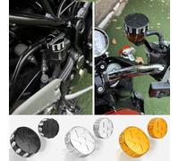 WOOGA Front Rear Brake Fluid Cap compatible for Ka&wa&sa&ki Z900RS/CAFE Z 900RS 2018 2019 2020 2021 2022 2023 2024 Motorcycle Front Rear Brake Fluid Reservoir Cap Cover (Silver)