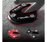 WOOGA Motorcycle Kickstand Pad compatible with Ho&nda Rebel CMX 250 CMX 300 CMX 500 2017-2024 Side Stand Foot Extension Enlarger Plate Support CNC Foot Extension Plate (Red)