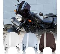 WOOGA Motorcycle Touring Front Larger Fairing Windscreen Windshield Fly Screen Visor replacement for HO&N&DA Rebel CMX 500 CMX300 REBEL500 2017-2026 Accessories Wind deflector (Grey Smoke)