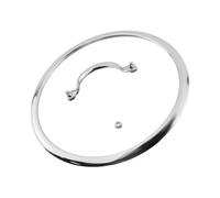 Woogim 10.5 Inch Thickened Tempered Glass Lid with Ergonomic Stainless Steel Grip,Dishwasher Safe and Oven Up to 480℉,Wide Edge Cover for Frying Pans,Sauce Pots & Woks