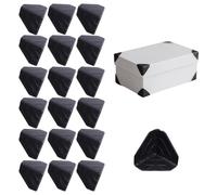 Woogim 200PCS Heavy-Duty Plastic Corner Protectors Black Plastic Packaging Edge Protectors,Reinforcement Corner Guards for Boxes,1.85"*1.85"*1.85" for Carton,Dual-Use for Home & Warehouse