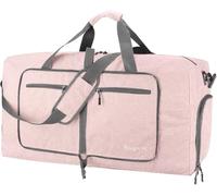 Woogwin Travel Duffel Bag Large Foldable Waterproof Overnight Bag for Beach Swim Bags Pool Sports Gym, 60L SnowPink, Big Size, Large Duffle Bags
