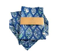 Wooh Home Set of 2 Pure Cotton Designs Napkins, Home Kitchen Restaurant and Hotel, 43x43cm (Blue Reindeer)