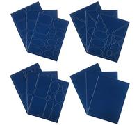 Woohome 12 Sheets Nylon Repair Patches Nylon Self-Adhesive Patch Repair Patches, Self Adhesive Patch Can be Cut for Clothing Down Jacket Tent Clothes Bag, Dark Blue