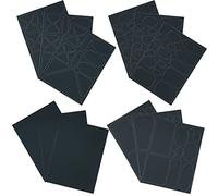 Woohome 12 Sheets Nylon Repair Patches Self Adhesive Patch, Self-Adhesive Nylon Patch Repair Patches Can be Cut for Clothing Down Jacket Repair Holes Tearing, Black