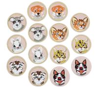 Woohome 14 PCS Iron On Patches Animals Repair Patches Kit Sew on Embroidered Applique DIY Accessory for Jeans Jackets Clothes Backpack Cap DIY Crafts Sew Making