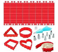 Woohome 18 PCS Silicone Mold Magic Snake and Cake Decorating Tips Combo for Design Your Cakes Any Shape, Muffin Cups - DIY Baking Mould tools for Various dessert