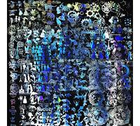 Woohome 22 PCS Resin Stickers Kit, 20 Sheets and Scissors Tweezers for Silicone Molds, Holographic Magic Circles Transparent Decorate for UV Craft