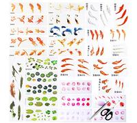 Woohome 36 PCS Resin Stickers Kit, 34 Sheets Transparent Decorate Stickers and Tools for Resin Craft