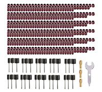 Woohome 574 PCS Sanding Drum and Sleeve Set Spindle Sanding Including 540 PCS Sanding Band Sleeves, 30 PCS Drum Mandrels, Wrench for Dremel Rotary Tool