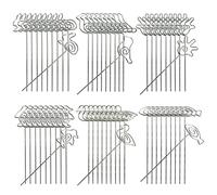 Woohome 60 PCS Metal Wires Memo Clip 6 Style Animal Shape Note Card Holders Table Number Clip Photo Stand for Wedding Party Cake Décor
