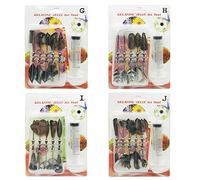 Woohome Art Cake Tools, 3D Gelatin Jelly Tools Includes 40 PCS Gelatin Tools and Making Pudding Pastry Nozzles for Cake Decoration, Jelly Cake Making, (Style: GHIJ)