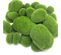 Woohome Artificial Foam Rocks Decorative, 30 PCS 3 Size Green Foam Balls for Floral Arrangements, Fairy Gardens, Terrariums and Crafts