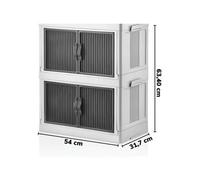 Woohoo Furniture Collapsible Closet Organizers Door Stackable Plastic Foldable Storage Boxes Removable Easy Assemble Storage Shelf