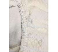 Woohoo Furniture Luxurious Diamond Fitted Sheet in White | Size: Single Fitted Woohoo Furniture White Single Fitted