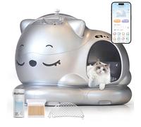 WOOHULOO Self Cleaning Cat Litter Tray,App Control,80L Extra Large Automatic Cat Litter Tray,360° Odour Control,Suitable for Families with Multiple Cats & Large Cats