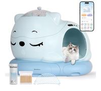 WOOHULOO Self Cleaning Cat Litter Tray,App Control,80L Extra Large Automatic Cat Litter Tray,360° Odour Control,Suitable for Families with Multiple Cats & Large Cats