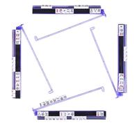 WOOIIROM Mahjong Racks with Pushers, Anti-Slip Design Clear American Majiang Tile Racks - Convenient Rotating One-Piece Mahjong Rack and Multiplayer（Light Purple, 4-Piece Bundle）