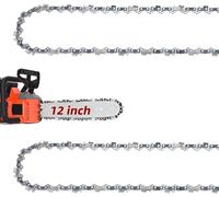 woojfcang 12 Inch Chainsaw Chain Low-Kickback 3/8" LP 45 Drive Links .043" Gauge,Chain Saw Replacement Chain Compatible with Stihl,Dewalt,Craftsman,Hyundai,Titan,Oregon,Makita and Other Chainsaws