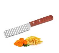 woojfcang Crinkle Cutter, Potato Chipper Chip Cutter Slicer, Blade Wavy Vegetable Chopper, Stainless Steel Crinkle Cutter for Veggies French Fries Chopper Onions Butter Fruit Salad Cutting Tool