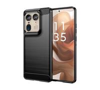 Wookfiss Case for Motorola Moto Edge 50 Ultra, Soft Carbon Fibre Design Mobile Phone Case Silicone TPU Flexible Shockproof Scratch-Resistant Protective Case Compatible with Motorola Moto Edge 50