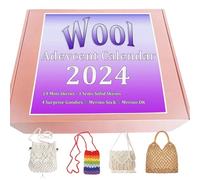 Wool 2024, Yule & Yarn, 24 Days Christmas Countdown Calendar, Stitchs Marker, Wool Knitting Kit For Adults