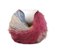 Wool Acrylic Blended Long Pile Yarn - Multi Color Gradient, 2x3.52Oz 100G Skeins, 207 Yards, Soft Knitting Crocheting Yarn for Hats Scarves Sweaters | DIY Craft Wool for Winter Accessories