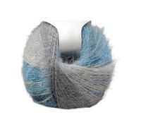 Wool Acrylic Blended Long Pile Yarn - Multi Color Gradient, 2x3.52Oz 100G Skeins, 207 Yards, Soft Knitting Crocheting Yarn for Hats Scarves Sweaters | DIY Craft Wool for Winter Accessories
